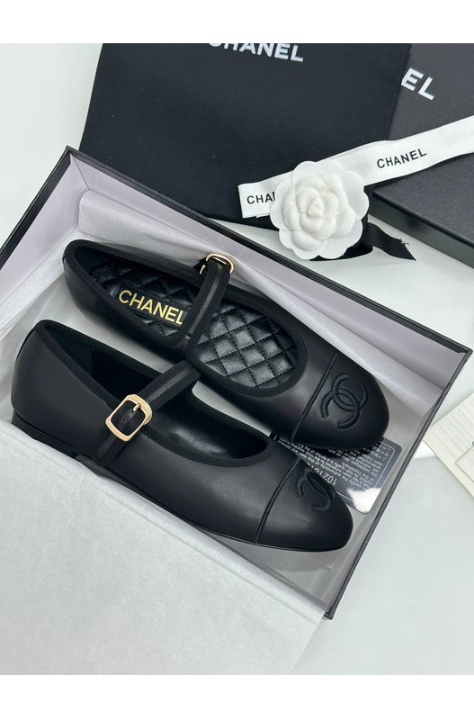 Балетки Chanel с ремешком Chanel, фото