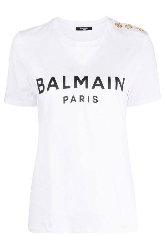 Белая футболка  Balmain, фото