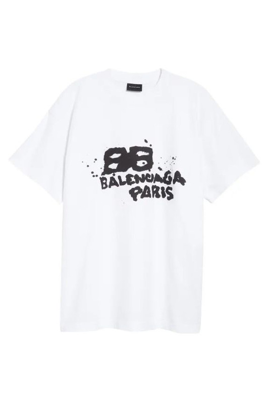 Белая футболка BB Paris Balenciaga, фото