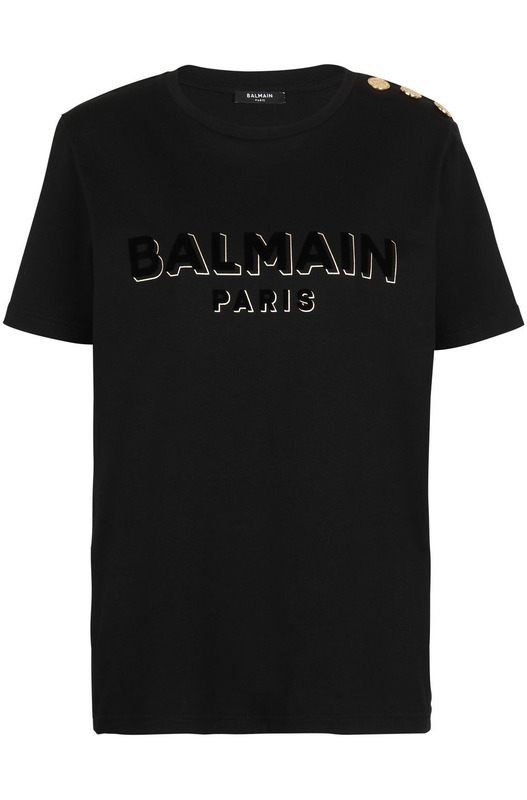 Черная футболка  Balmain, фото