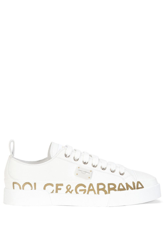 Кеды с золотым лого  Dolce & Gabbana, фото
