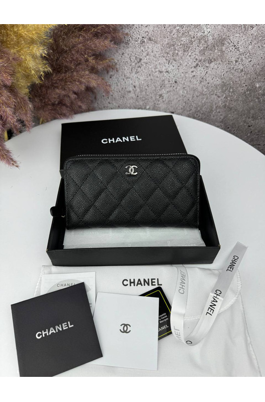 Кошелек Chanel Black Silver Texture Chanel, фото