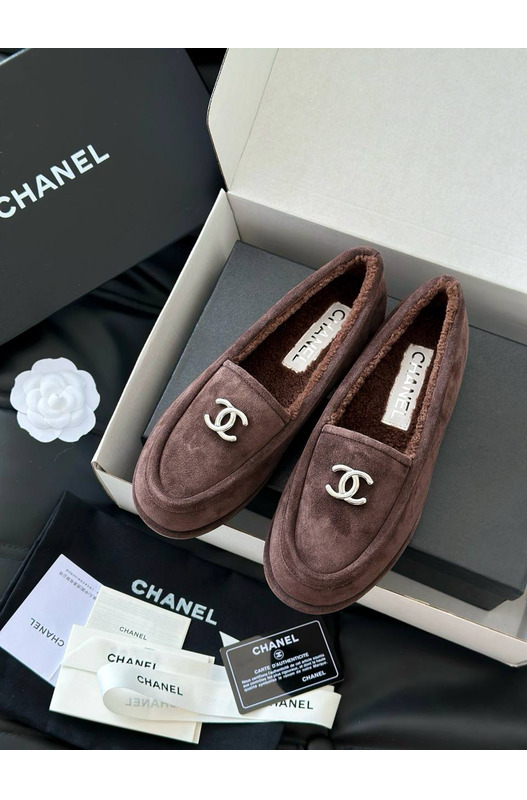 Лоферы Chanel с мехом Chanel, фото