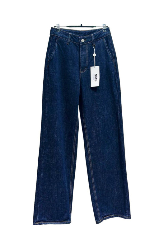 Прямые джинсы темно-синего цвета Maison Margiela, фото