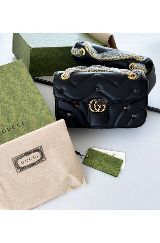 Сумка Gucci на цепочке с логотипом , фото