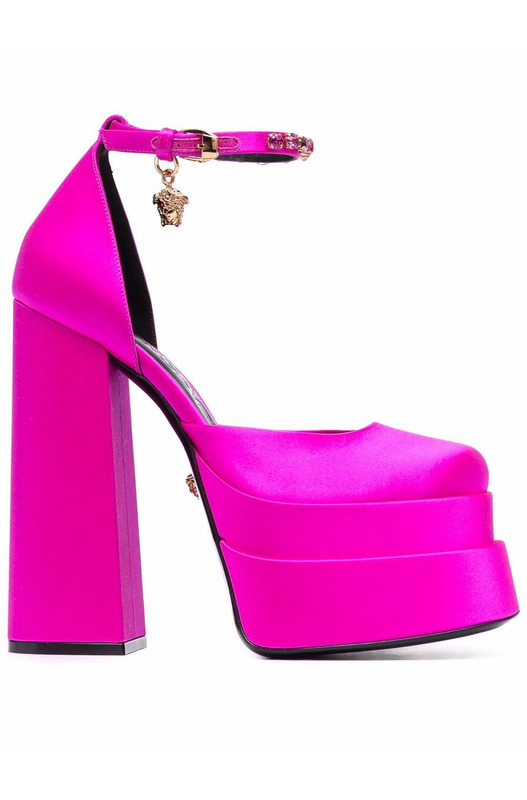 Туфли Medusa Aevitas на платформе фуксия Versace, фото