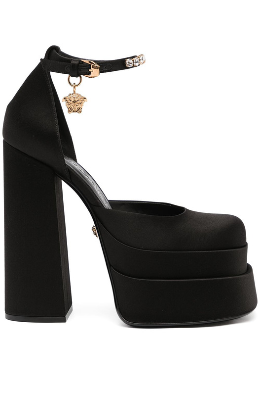 Туфли Medusa Aevitas на платформе черные Versace, фото