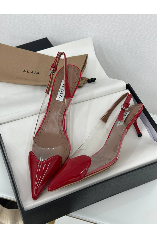 Туфли-слингбэки Alaia с лаковым носком Alaia, фото